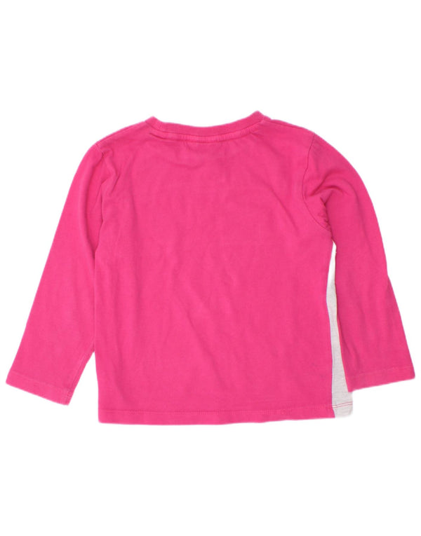 Fila piger grafisk top langærmet 3-4 år Pink Colourblock Bomuld
