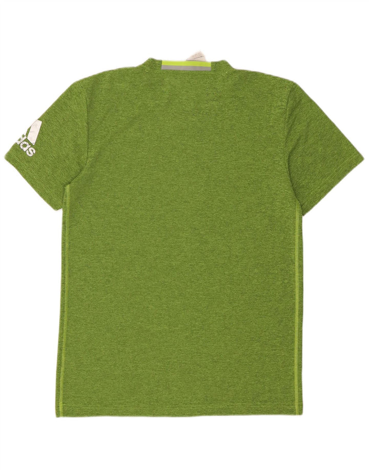 Adidas Mens T-Shirt Top Medium Green Flecked Polyester