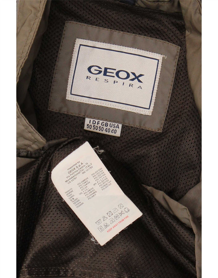 Geox Mens Respira Utility Jacket UK 40 Large Khaki Polyester