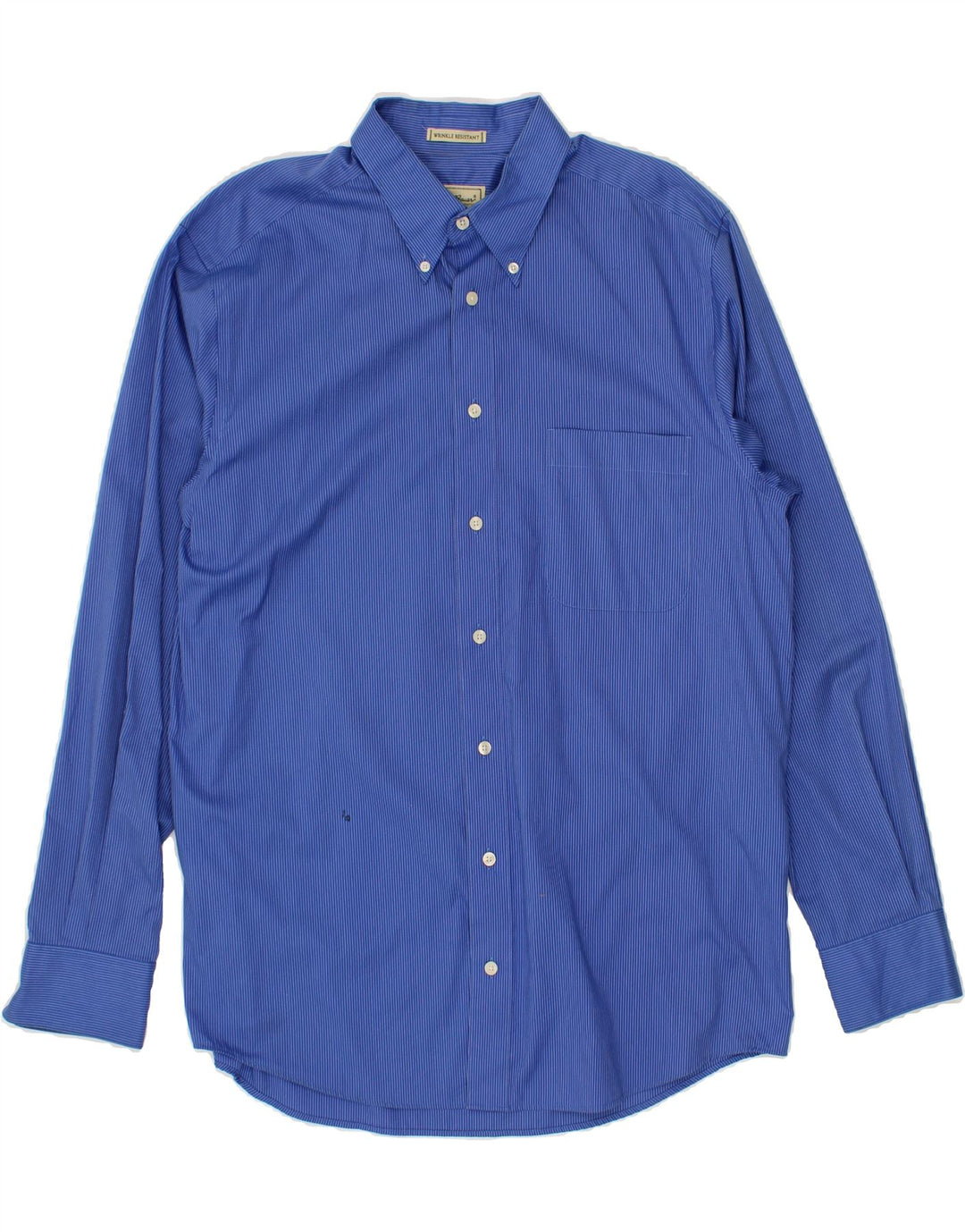EDDIE BAUER Mens Tall Shirt Large Blue Pinstripe Cotton Vintage Eddie Bauer and Second-Hand Eddie Bauer from Messina Hembry 