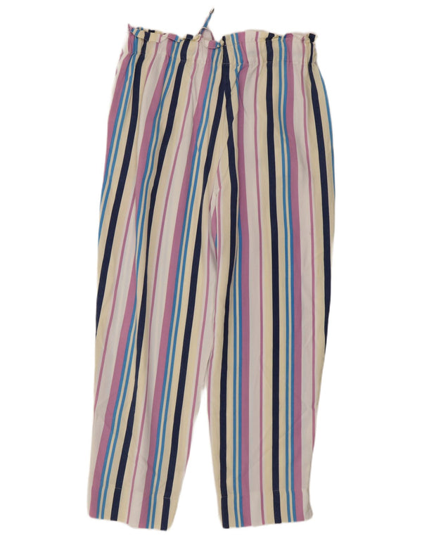 Pantaloni tăiați pentru femei Benetton Medium W30 L26, cu dungi multicolore