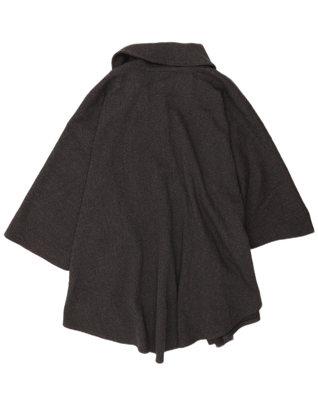 Francesca Damen Cape-Mantel UK 14 Mittelgraue Nadelstreifenwolle