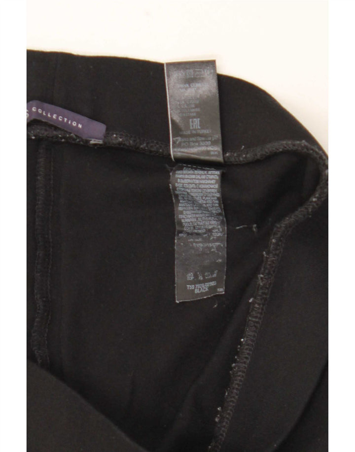Marks & Spencer Womens Stirrup Leggings UK 12 Medium Black Viscose