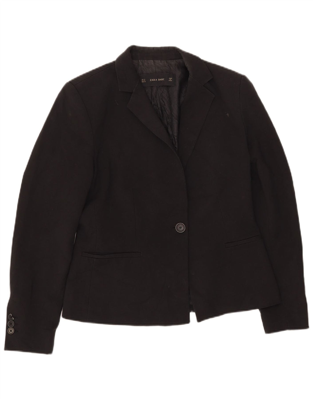 Jachetă pentru femei Zara cu 1 nasture, UK 12 Medium Negru