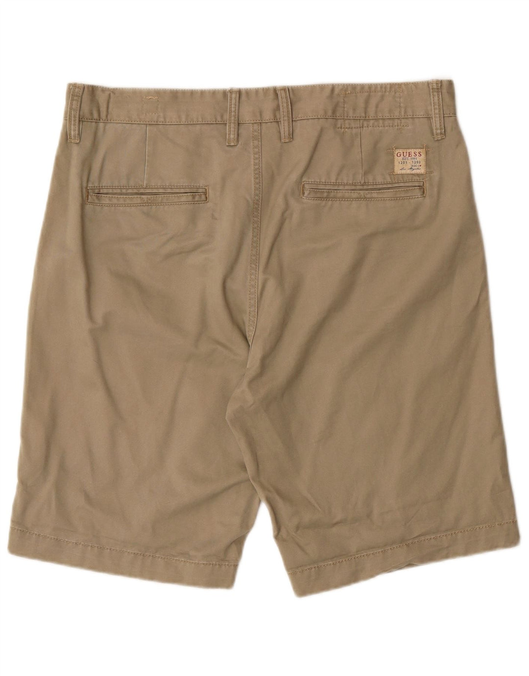 Guess Herren Chinoshorts W33 Mittelbeige Baumwolle