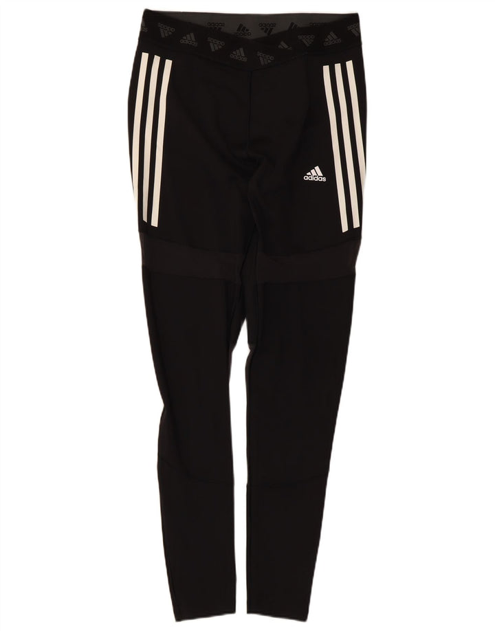 Adidas Womens Leggings UK 16/ 18 Large  Black Polyester