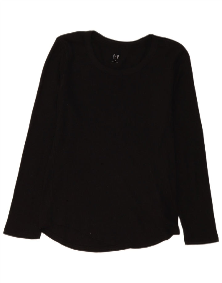 Gap Dame Top Langærmet UK 12 Medium Sort Bomuld