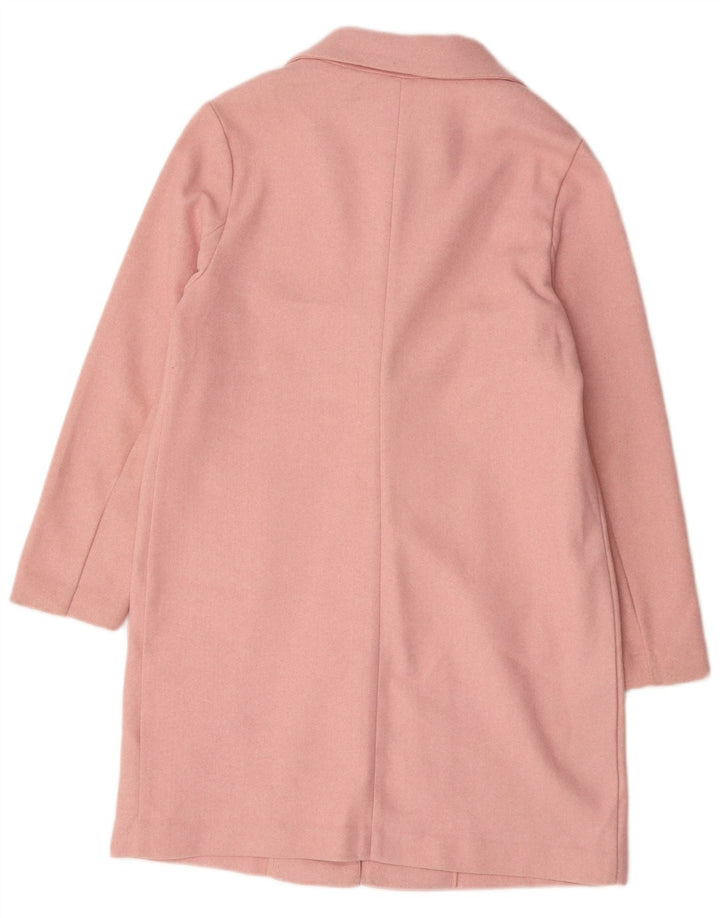 Marks & Spencer Womens Overcoat UK 12 Medium Pink Polyester