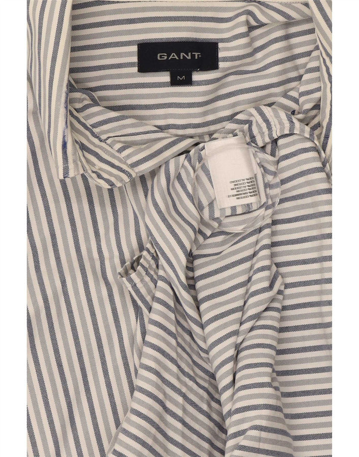 Gant Mens Shirt Medium Blue Striped Cotton