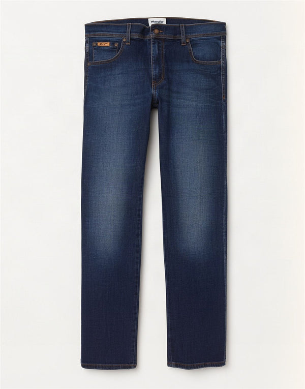 Męskie jeansy Wrangler Texas Straight W34 L32 Granatowe, bawełniane