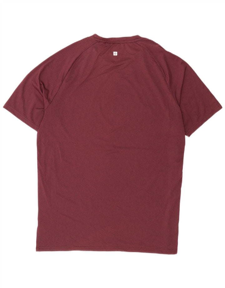 Mountain Warehouse Herren-T-Shirt-Oberteil, groß, burgunderrotes Polyester