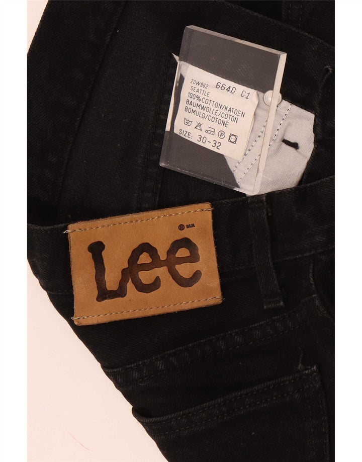 Lee Straight Jeans til mænd W30 L32 Sort bomuld