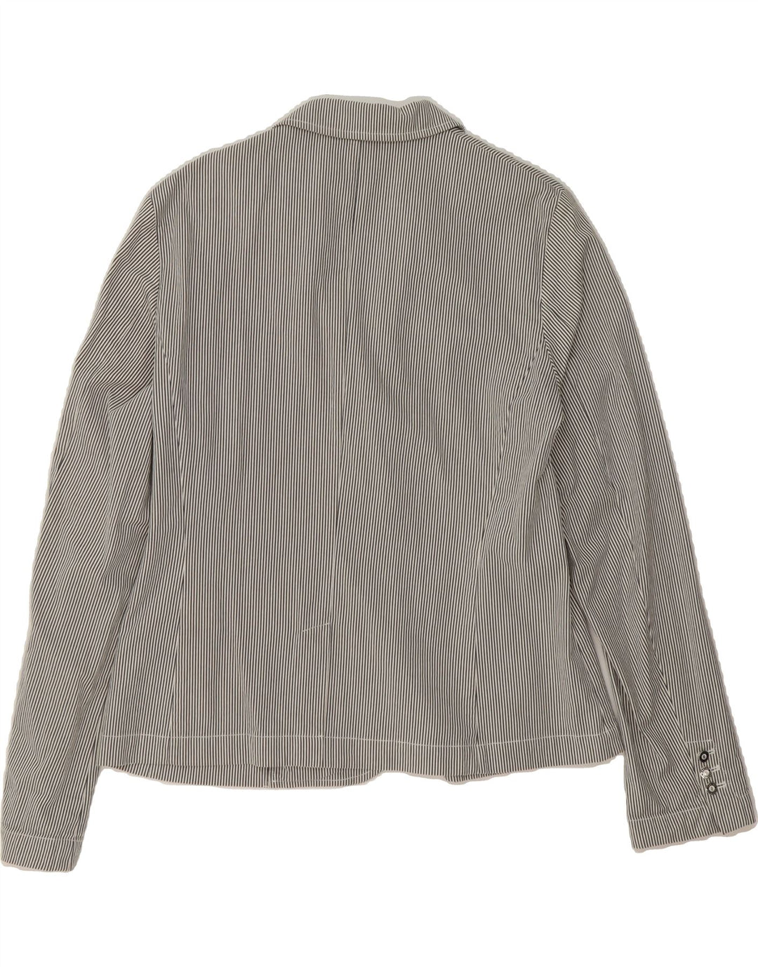 MARINA YACHTING Womens 3 Button Blazer Jacket IT 50 XL Grey Pinstripe Vintage Marina Yachting and Second-Hand Marina Yachting from Messina Hembry 