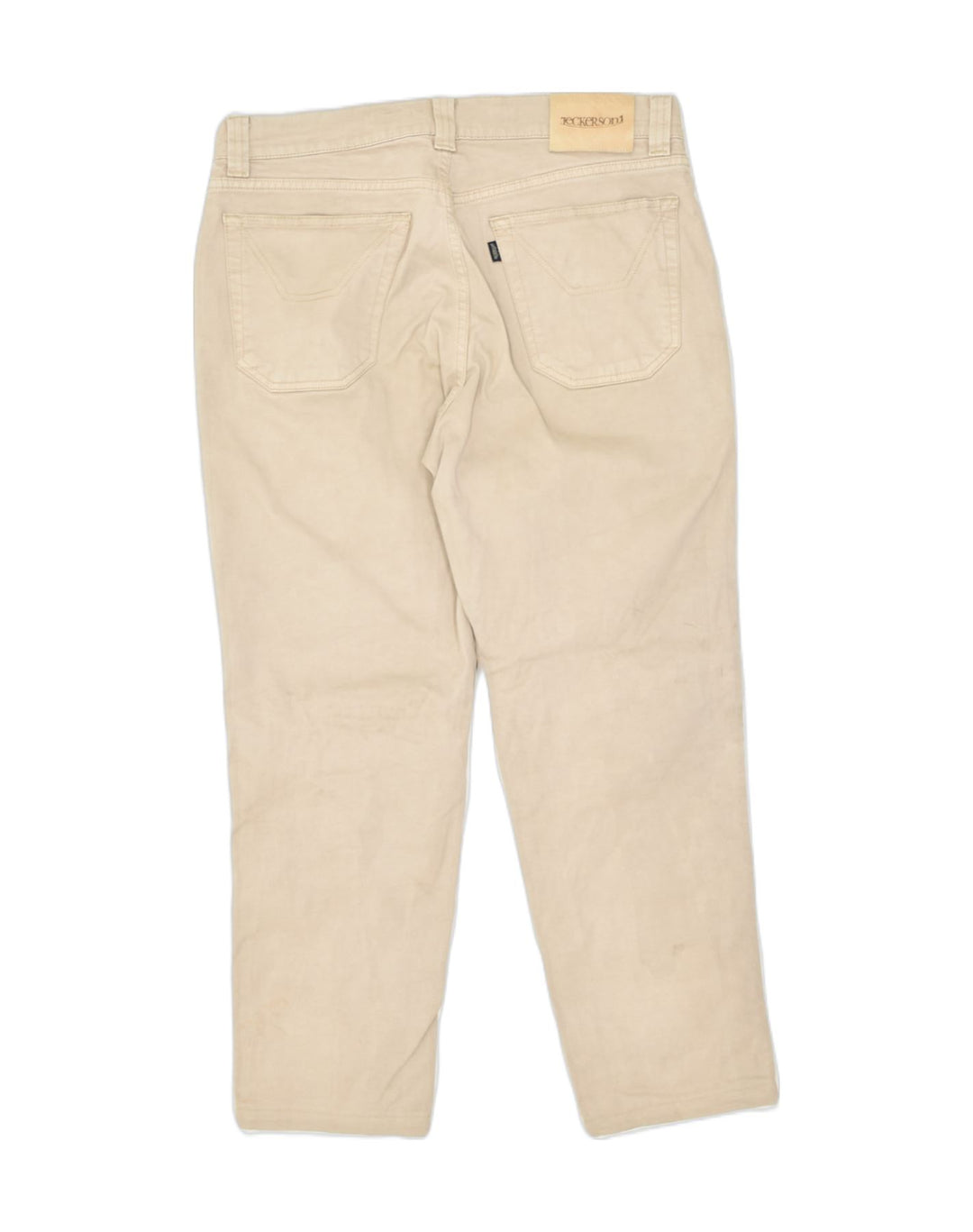 JECKERSON Mens Tapered Casual Trousers W33 L26 Beige Cotton | Vintage | Thrift | Second-Hand | Used Clothing | Messina Hembry 