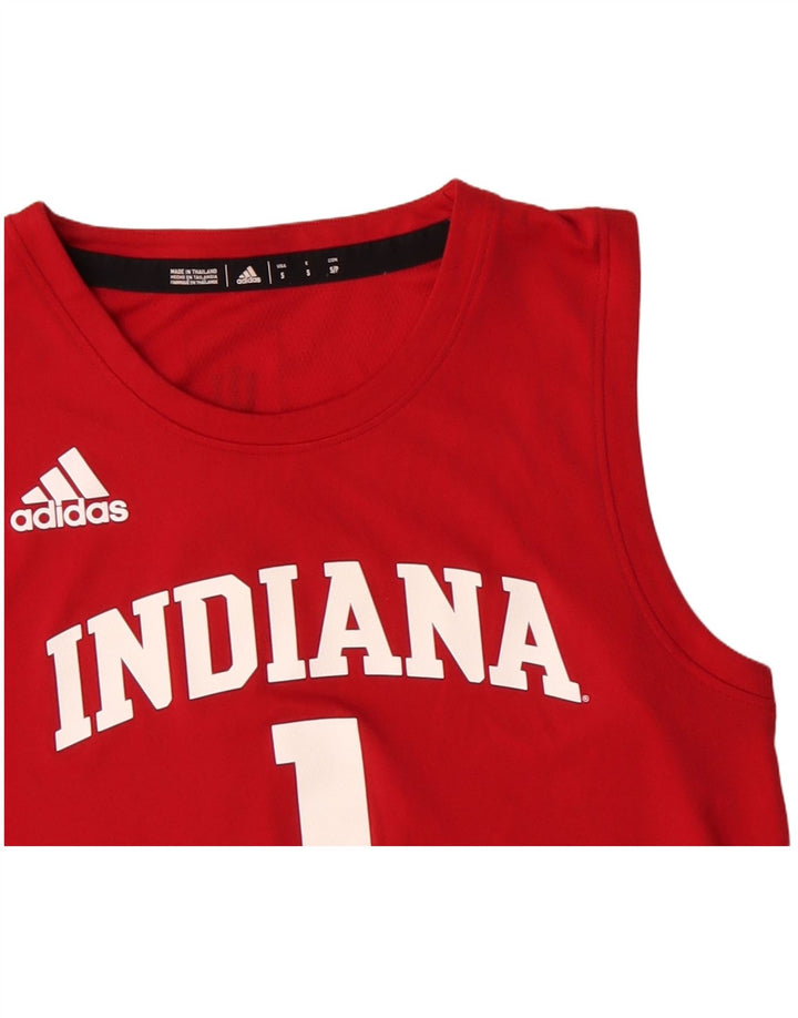 ADIDAS Herre Indiana Grafisk Vest Top Lille Rød Polyester