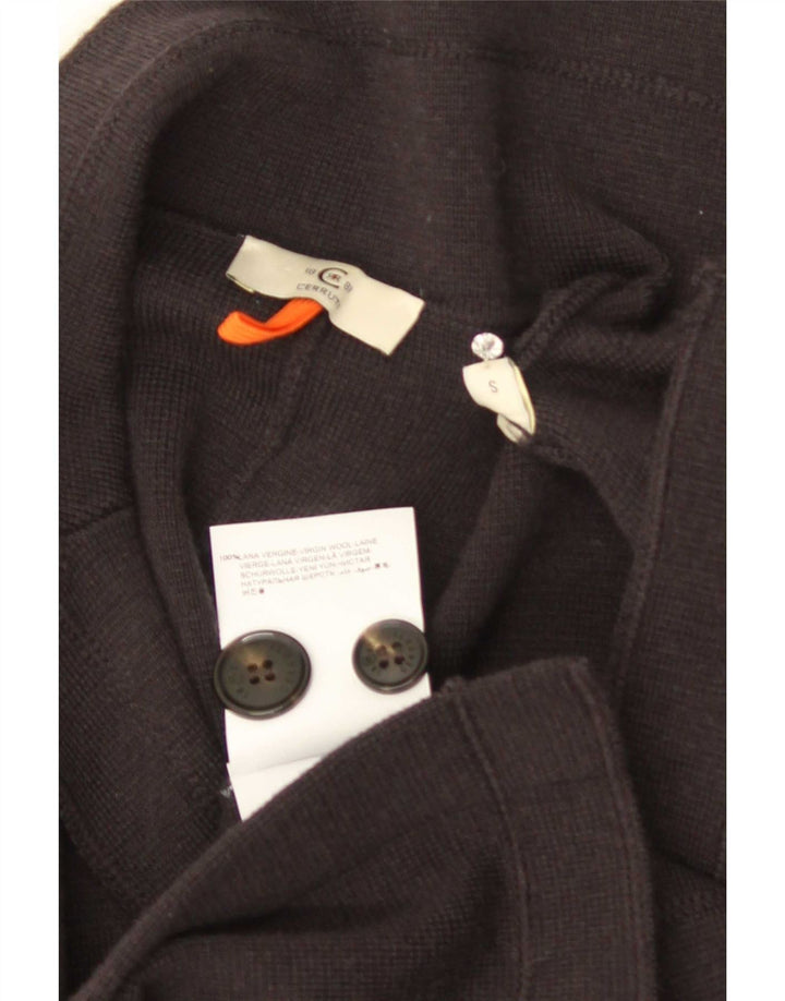 Jaqueta blazer masculina Cerruti 1881 em malha com 3 botões, pequena lã cinza