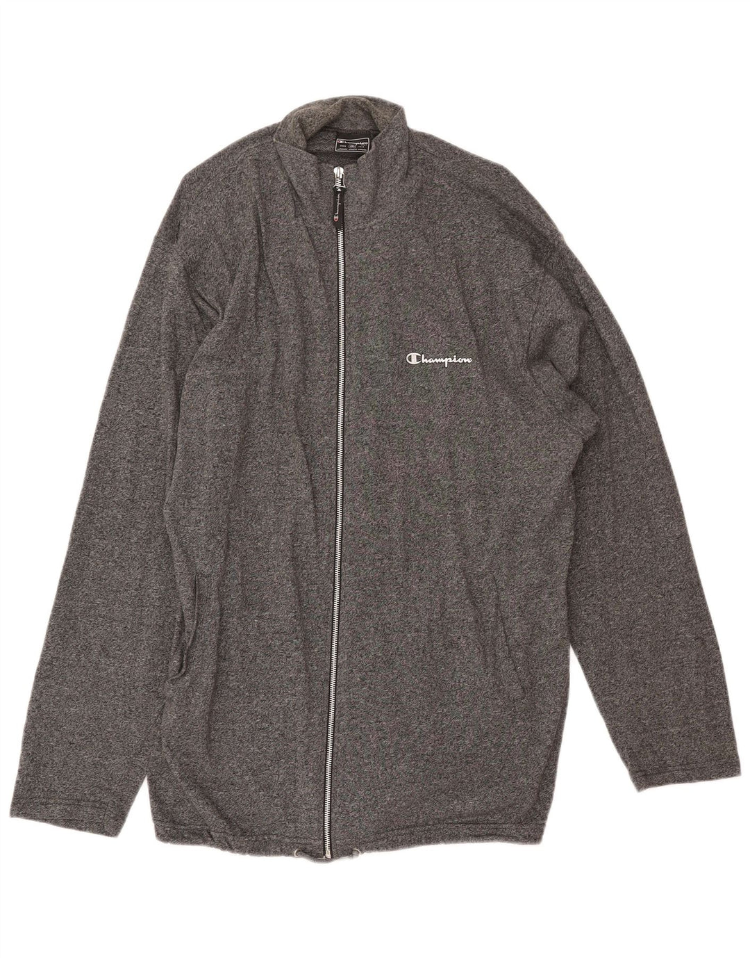 Champion Mens Tracksuit Top Jacket 2XL Grey Flecked
