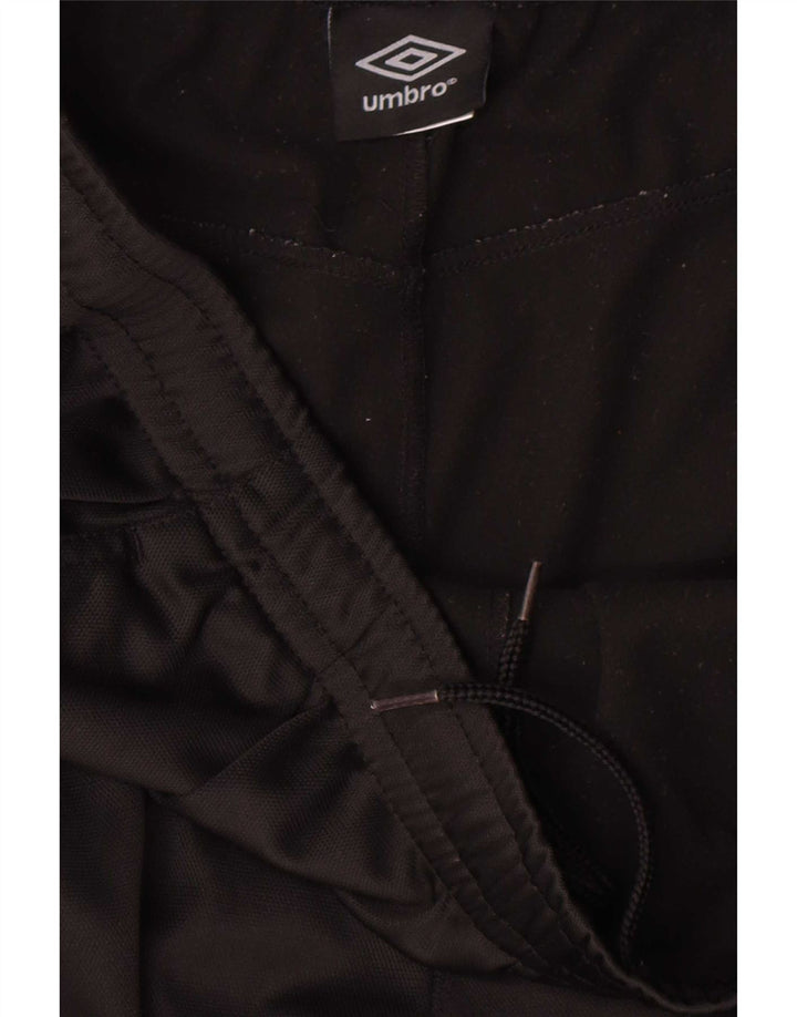 Umbro Mens Tracksuit Trousers Joggers Large Black Colourblock Polyester