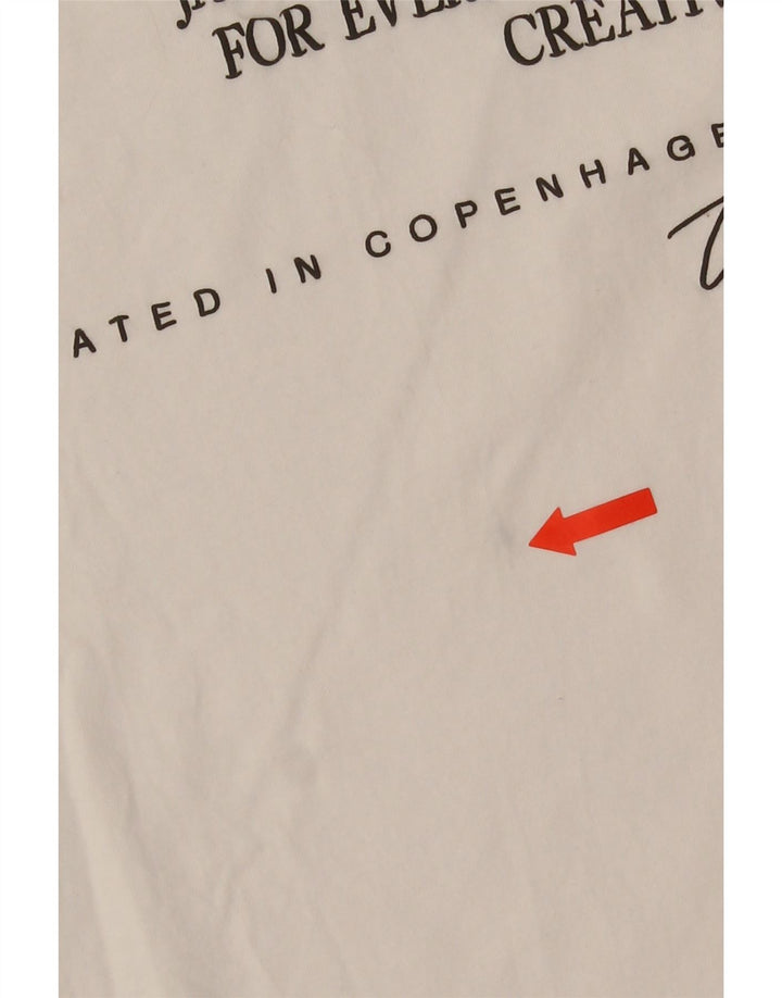 Jack & Jones Herre grafisk T-shirt Top Medium Hvid Bomuld