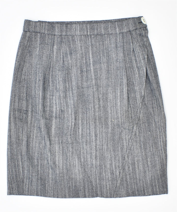 VINTAGE Womens Pencil Skirt IT 42 Medium W28 Grey | Vintage | Thrift | Second-Hand | Used Clothing | Messina Hembry 