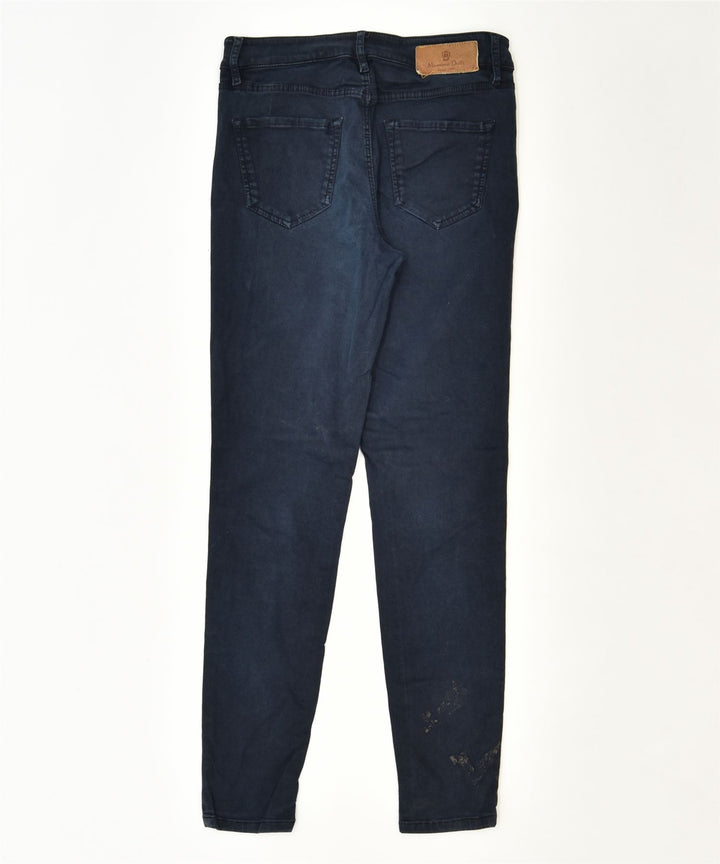 MASSIMO DUTTI Womens Casual Trousers US 6 Medium W29 L29 Navy Blue | Vintage | Thrift | Second-Hand | Used Clothing | Messina Hembry 