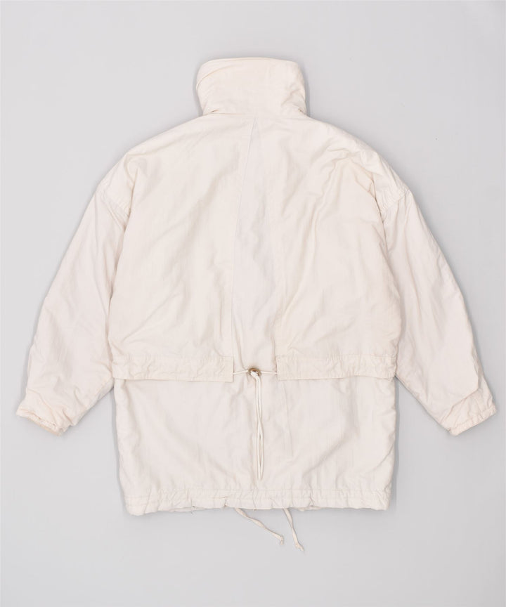 KLEPPER Womens Parka Jacket UK 20 2XL Off White Polyester | Vintage | Thrift | Second-Hand | Used Clothing | Messina Hembry 