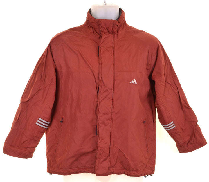 ADIDAS Boys Overjacket 11-12 Years Burgundy Polyester - Second Hand & Vintage Designer Clothing - Messina Hembry