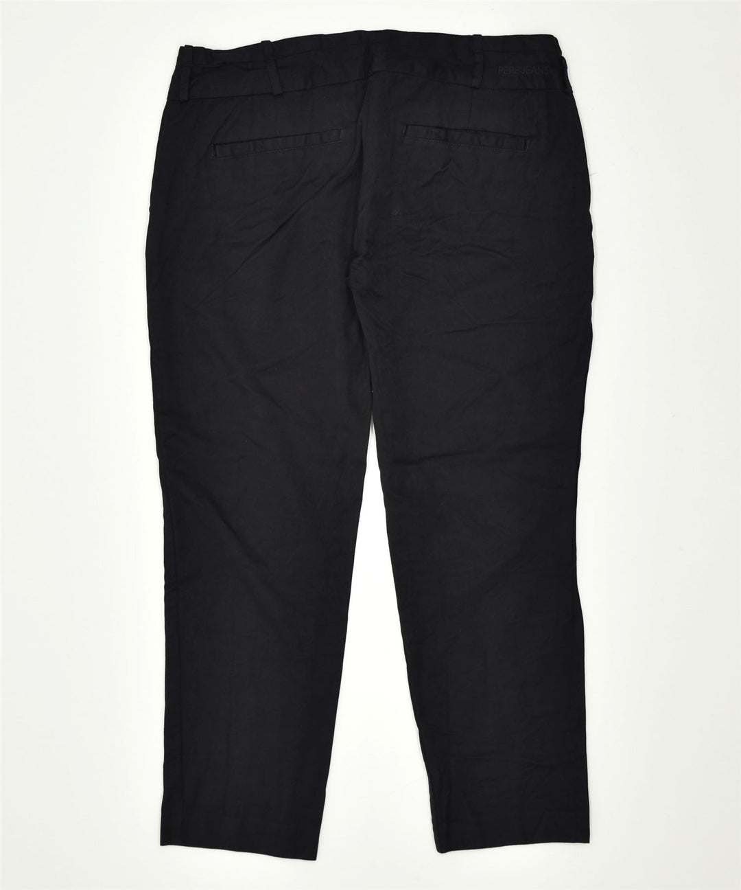 PEPE JEANS Womens Capri Trousers W34 L26 Black Rayon | Vintage | Thrift | Second-Hand | Used Clothing | Messina Hembry 
