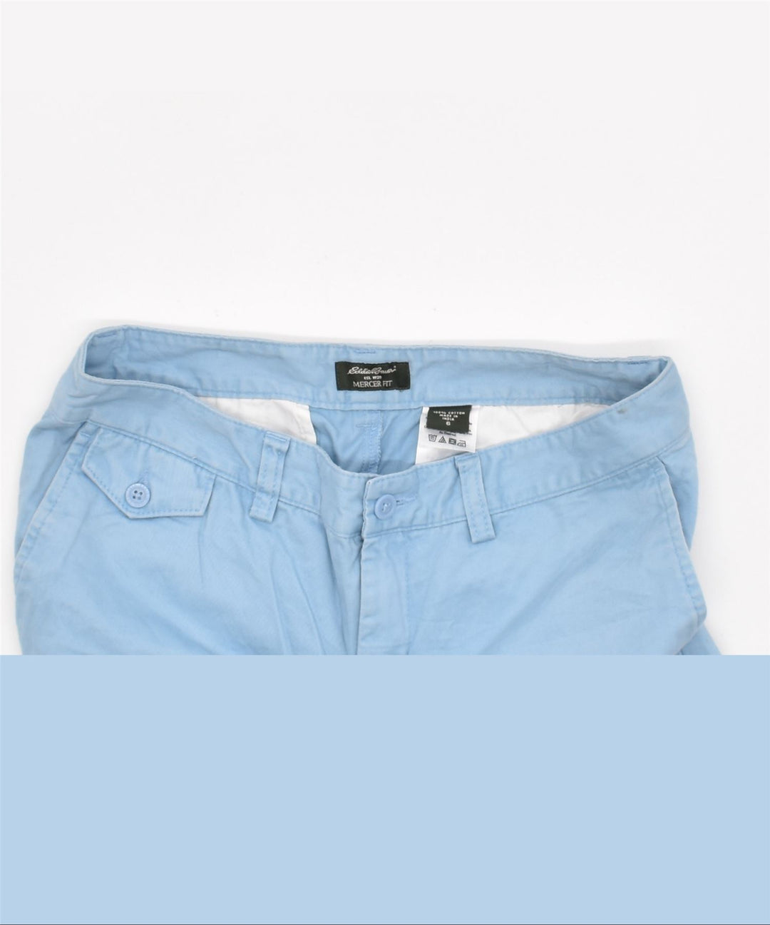 EDDIE BAUER Womens Casual Shorts US 6 Medium W31 Blue Cotton | Vintage | Thrift | Second-Hand | Used Clothing | Messina Hembry 