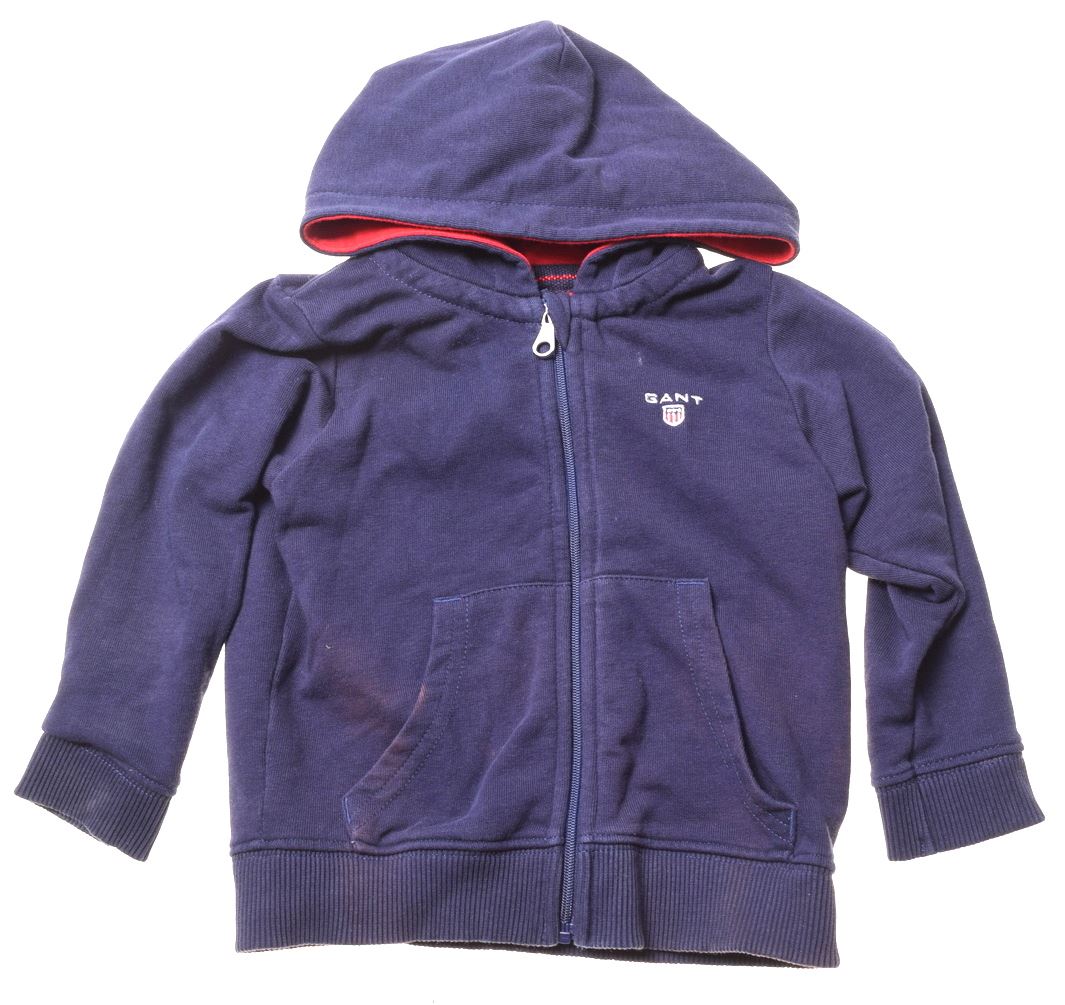 GANT Boys Hoodie Sweater 9-12 Months Blue Cotton - Second Hand & Vintage Designer Clothing - Messina Hembry